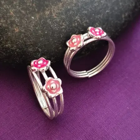 Meenakari Toe Ring