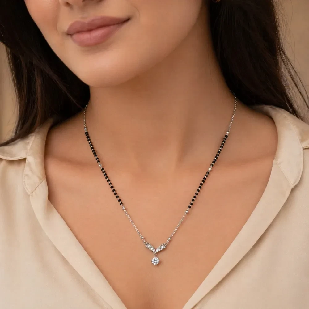 Elegant 925 Silver Mangalsutra