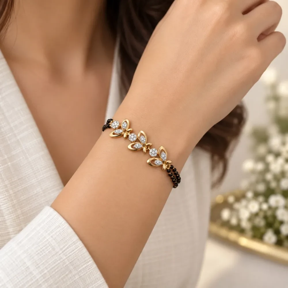 Floral Bloom Mangalsutra Bracelet