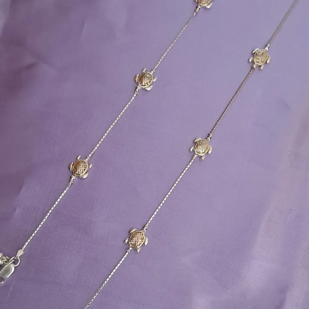Turtule Silver Anklet