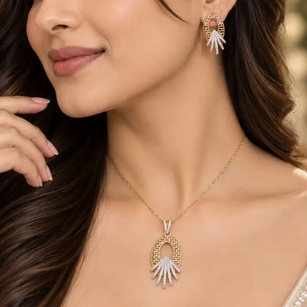 Rose Gold Radiance Pendant Set