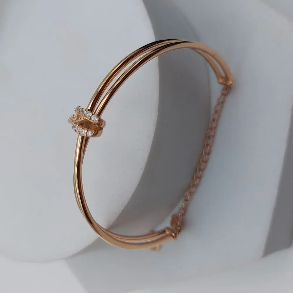 Rose Gold Finish Silver Bracelet