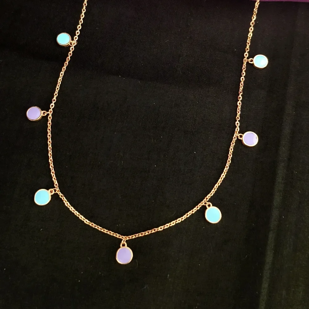 Multicolour Charm Silver Necklace