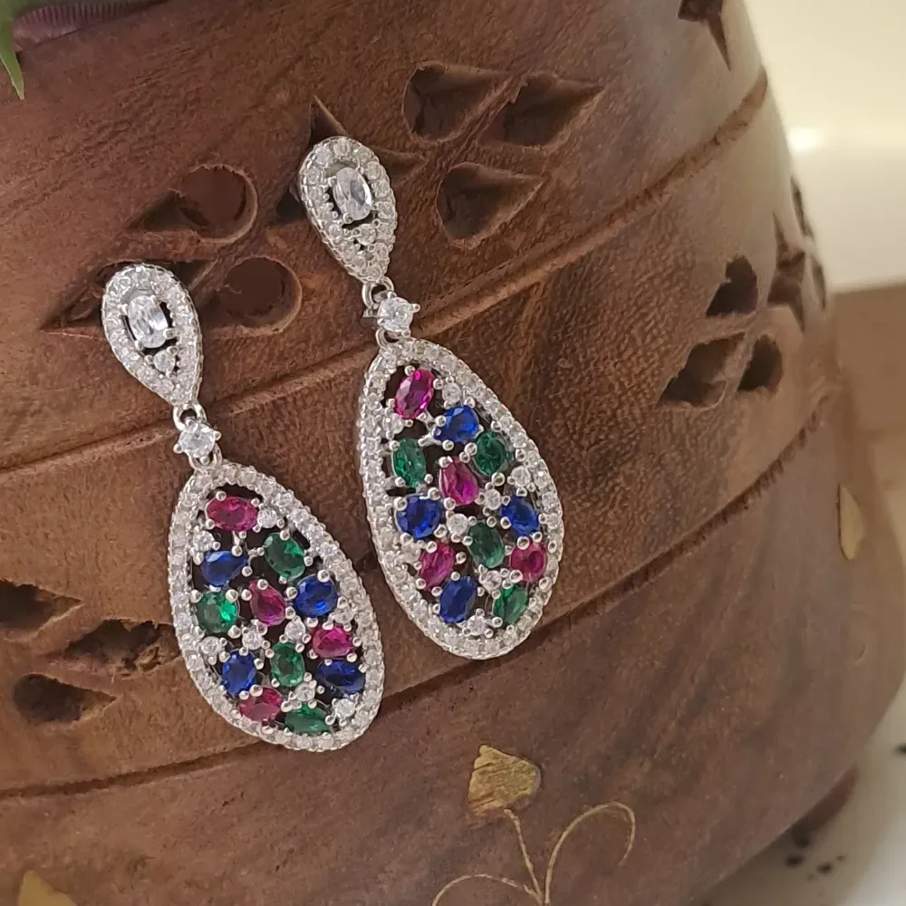 Multicolour Gold Earrings