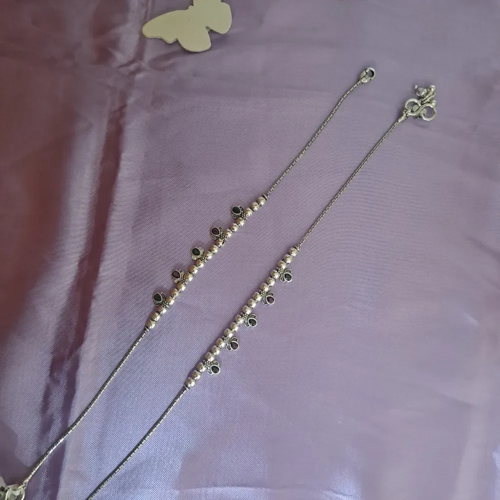 Beads Silver Payal