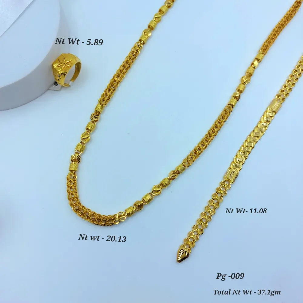 Premium Groom Gold Jewellery Combo Set