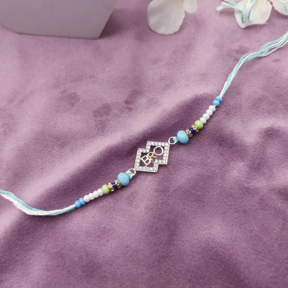 925 Silver BRO Designer Rakhi