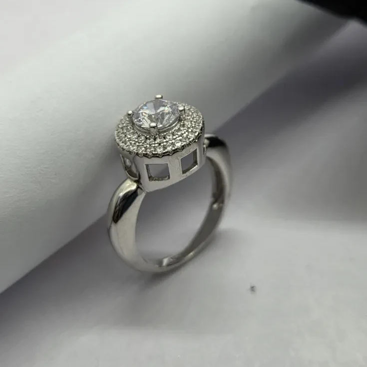 Solitaire Silver Ring
