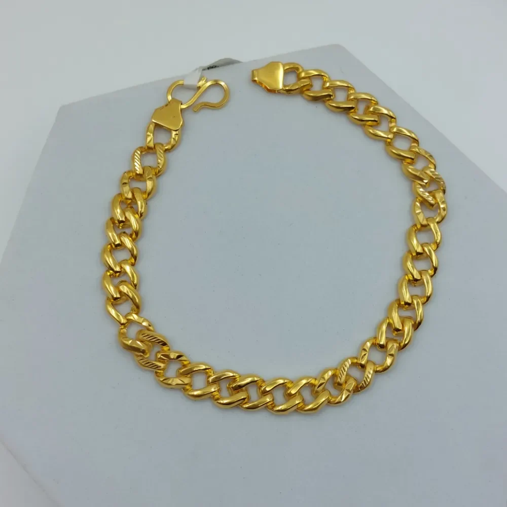 Men's Gold Chain, Bracelet & Ring Combo Set