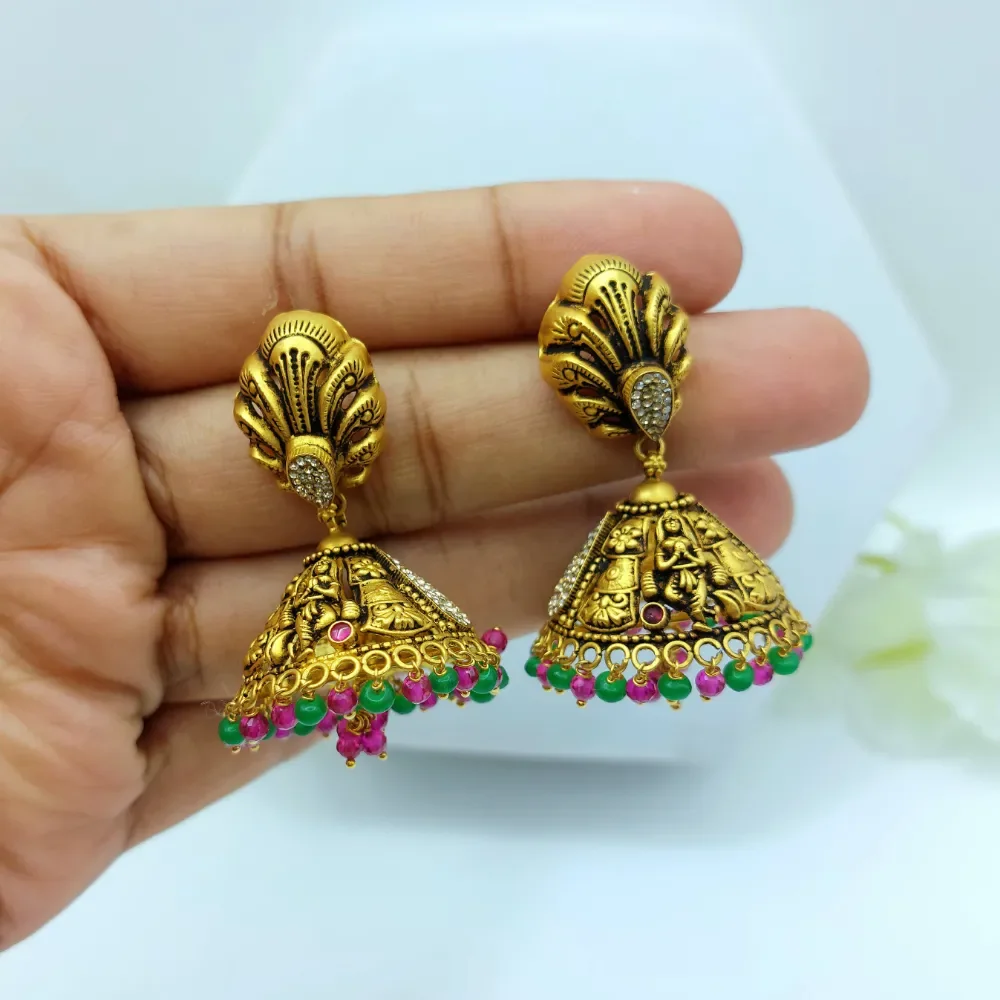 Ethnic Antique Temple Jhumka
