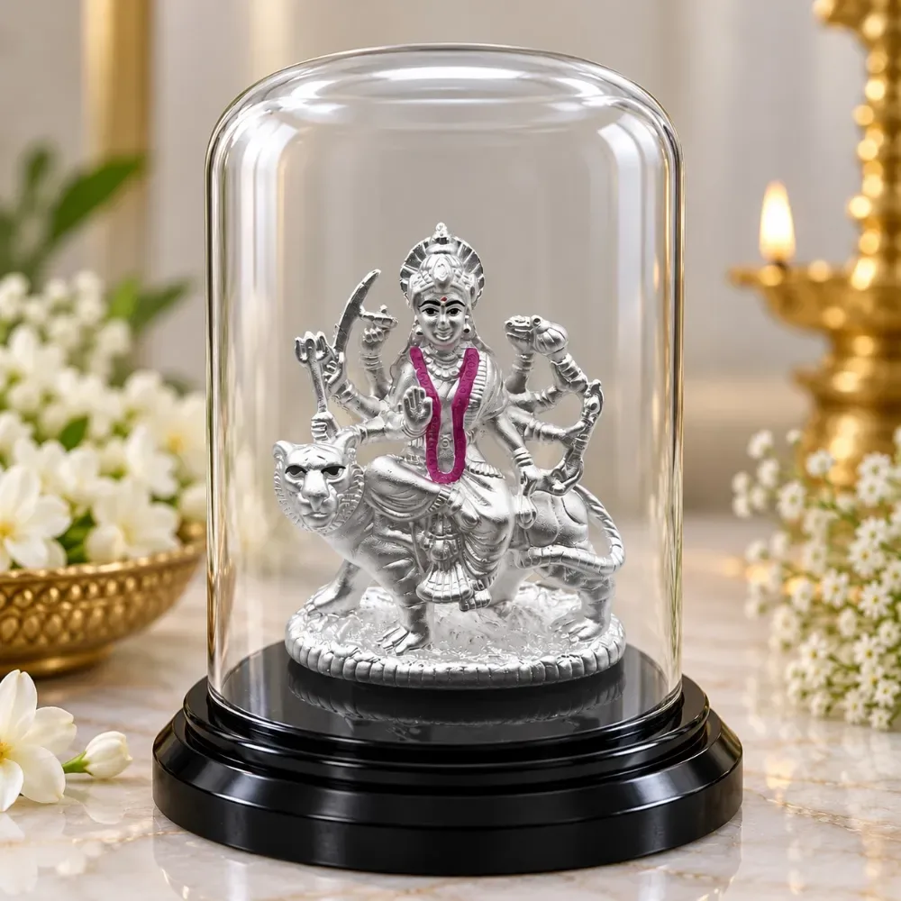 999 Pure Silver Durga Maa Murti