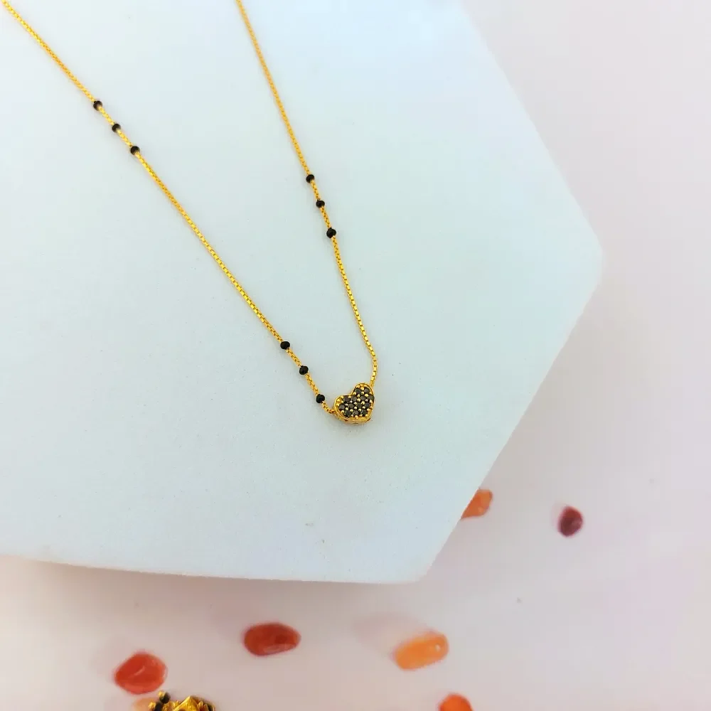 Heart Lightweight 22k Gold Mangalsutra