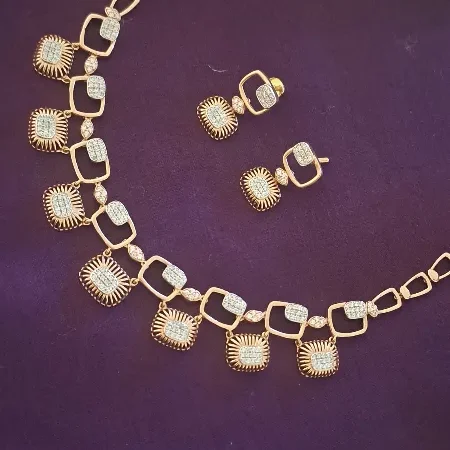 beautiful Rose Gold Necklace set