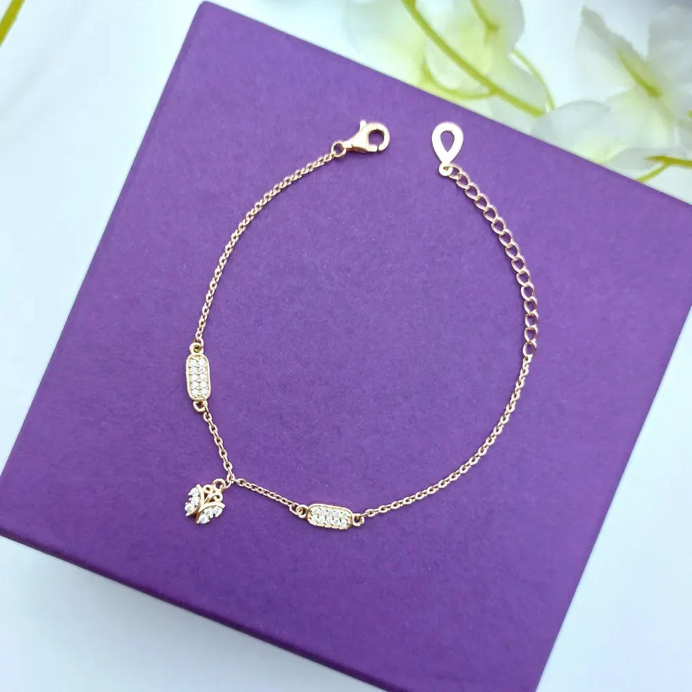 Butterfly Charm Silver Bracelet