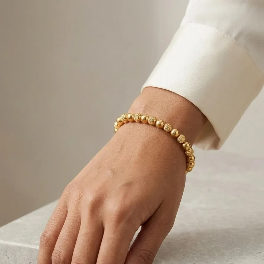 Customised Beads Gold Bracelet