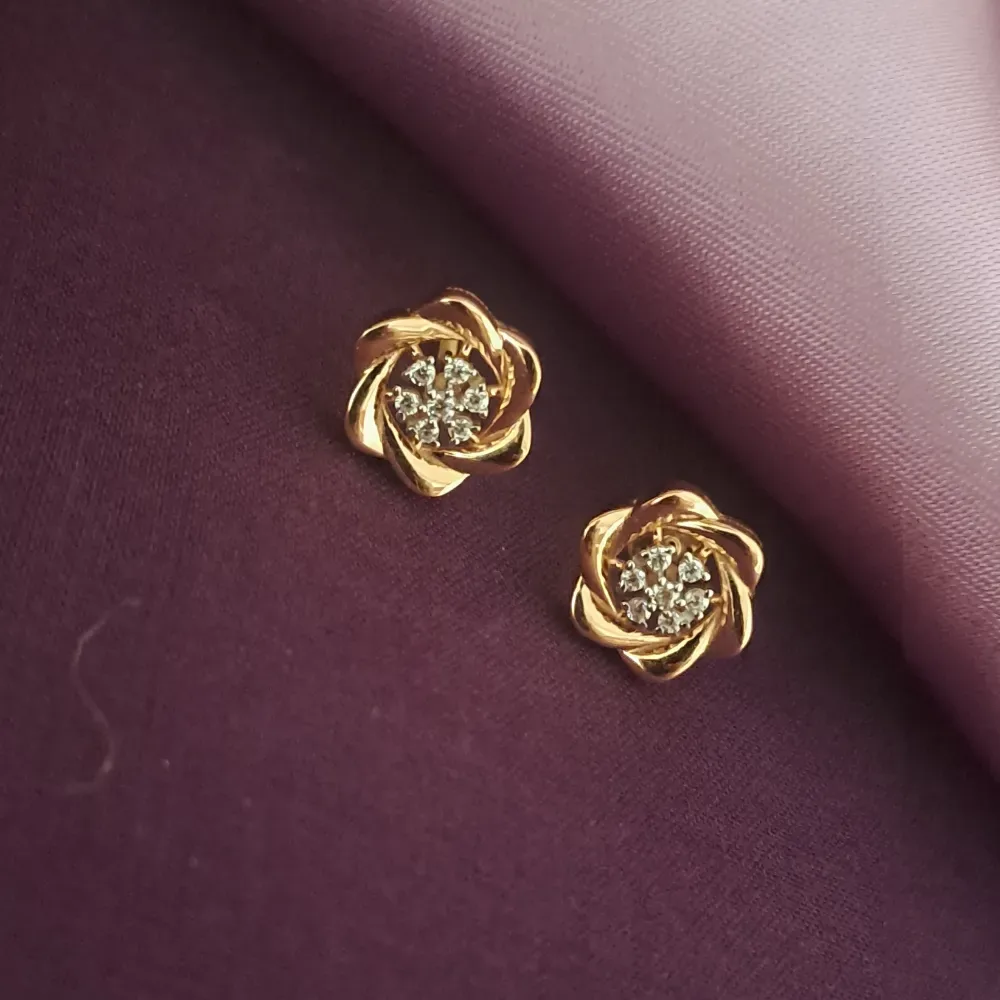 Delicate Rose Gold Earrings