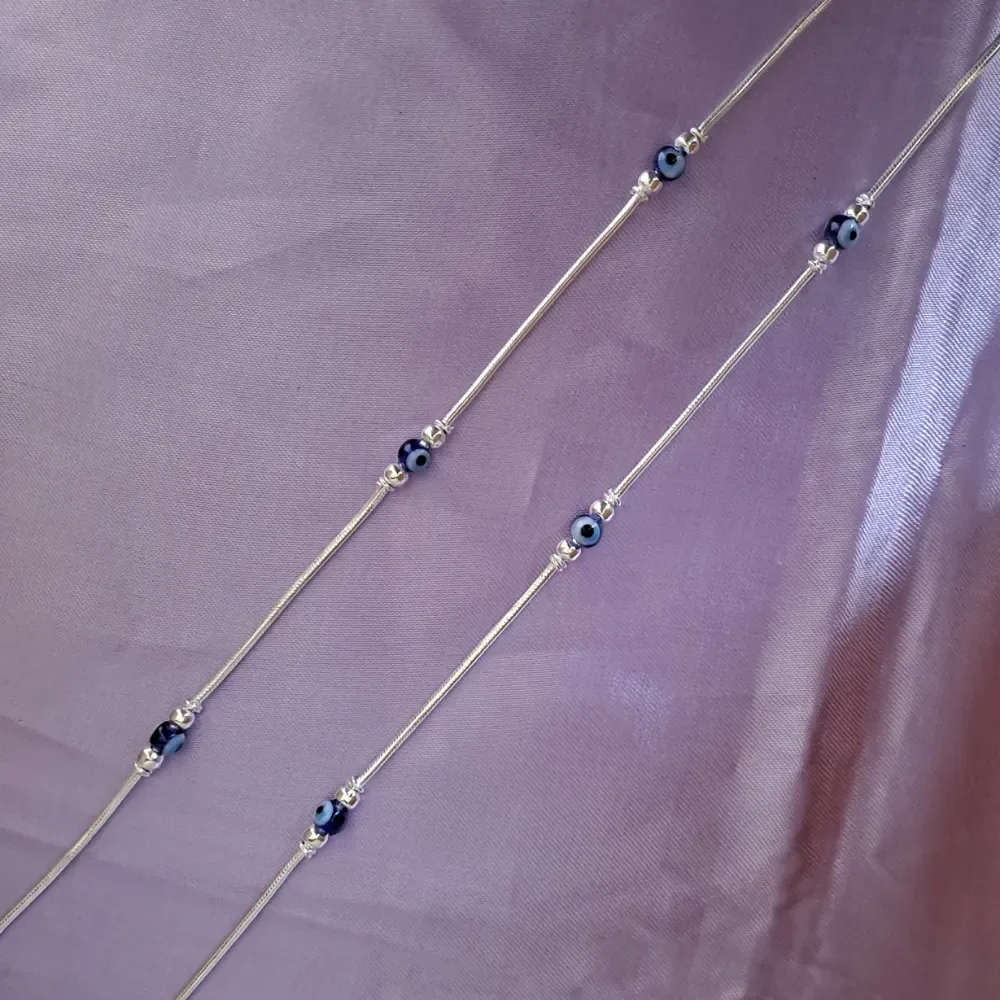 Evileye Silver Anklet