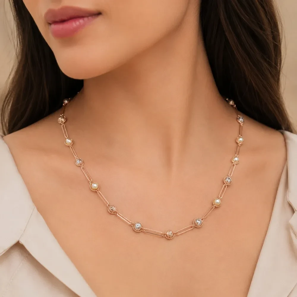 Pearl Glow Rose Gold Chain