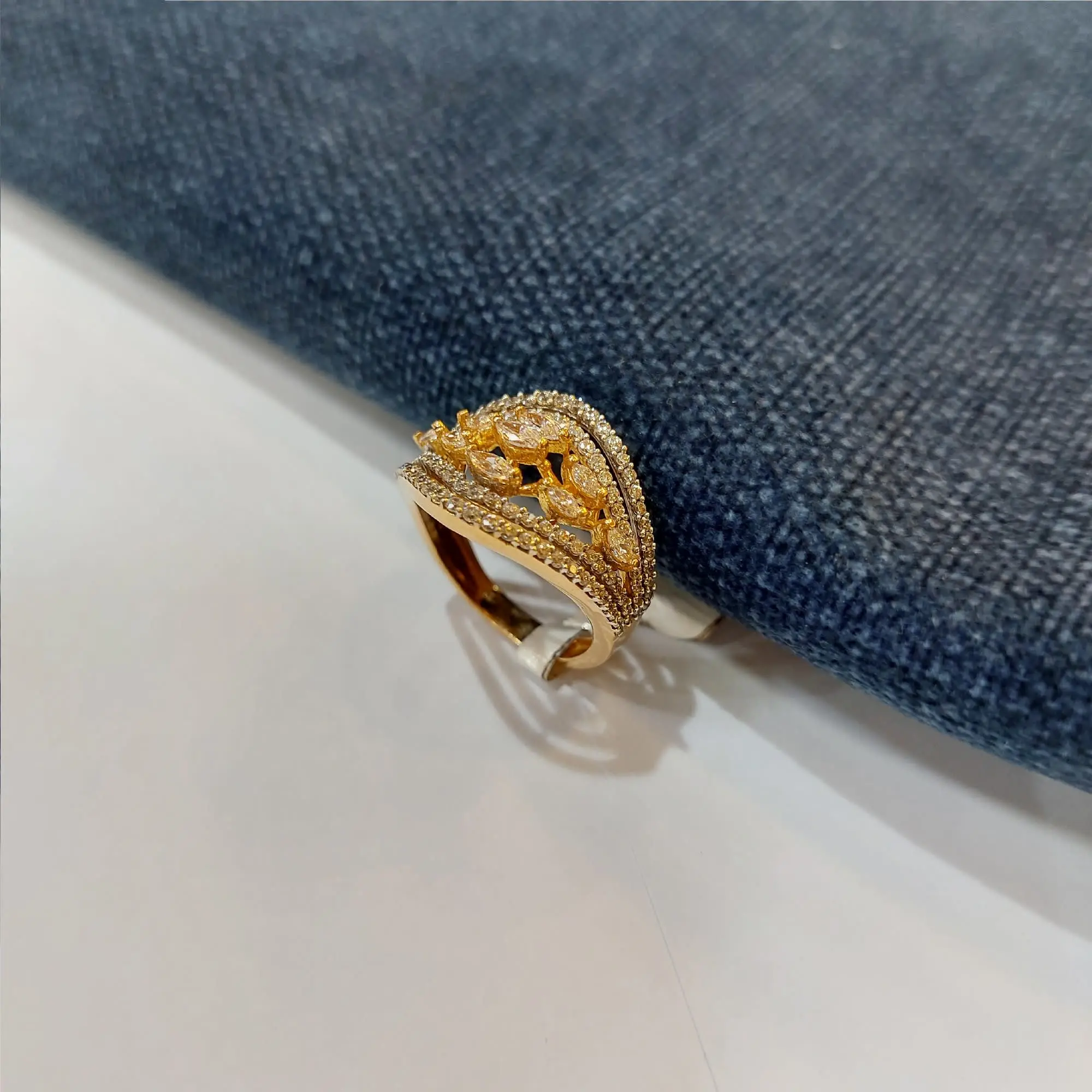 Style Rose Gold American Diamond Ring