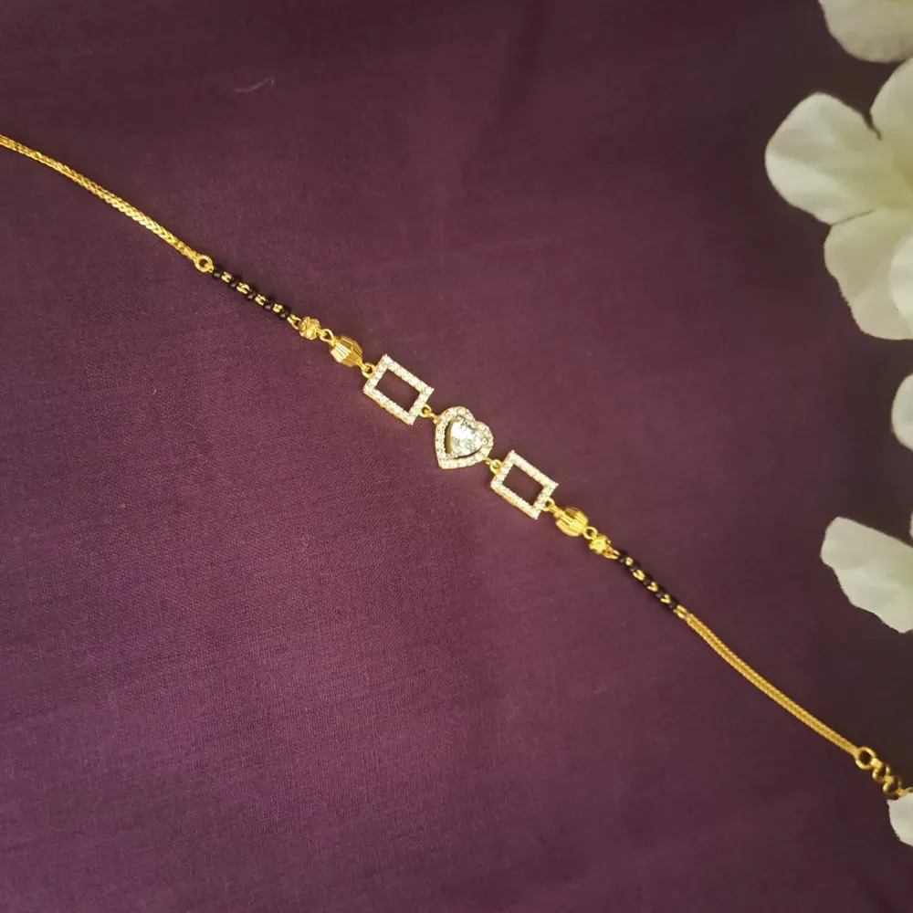 Heart Mangalsutra Bracelet