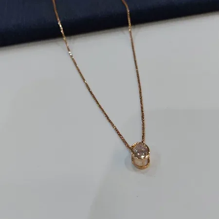 Trendy Rose Gold Chain With American Diamond