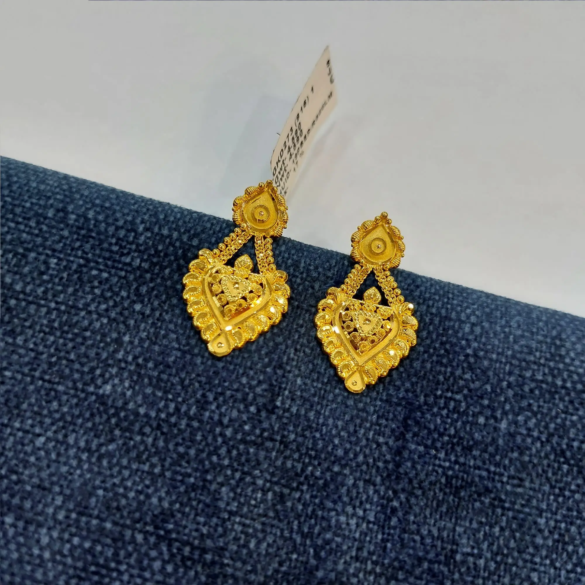 Trendy Gold Hanging Earrings