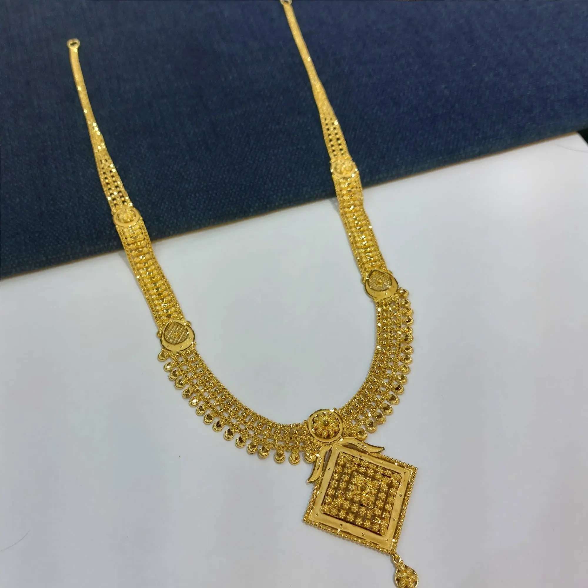 Trendy Gold Long Necklace