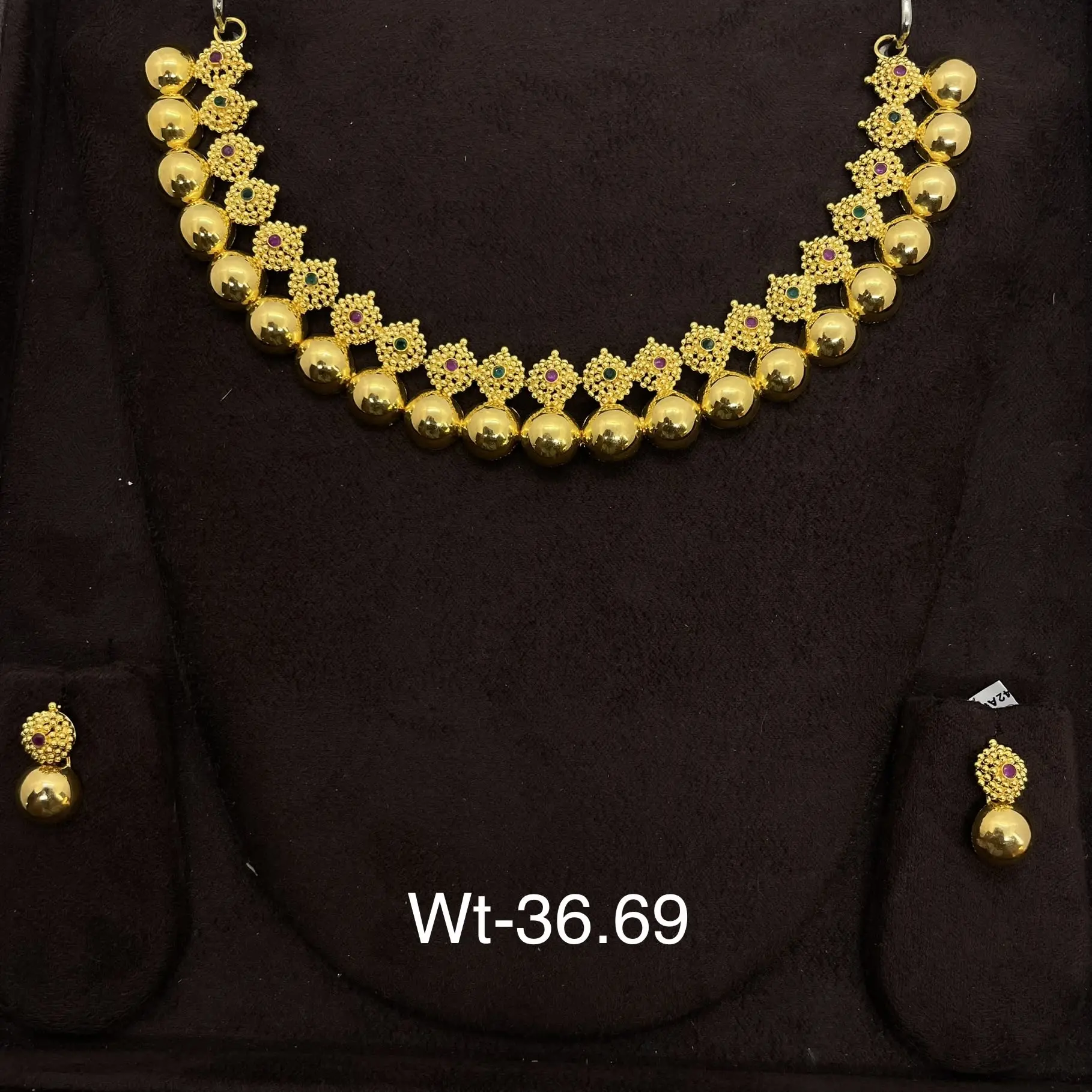 Short Colour Stone Necklace
