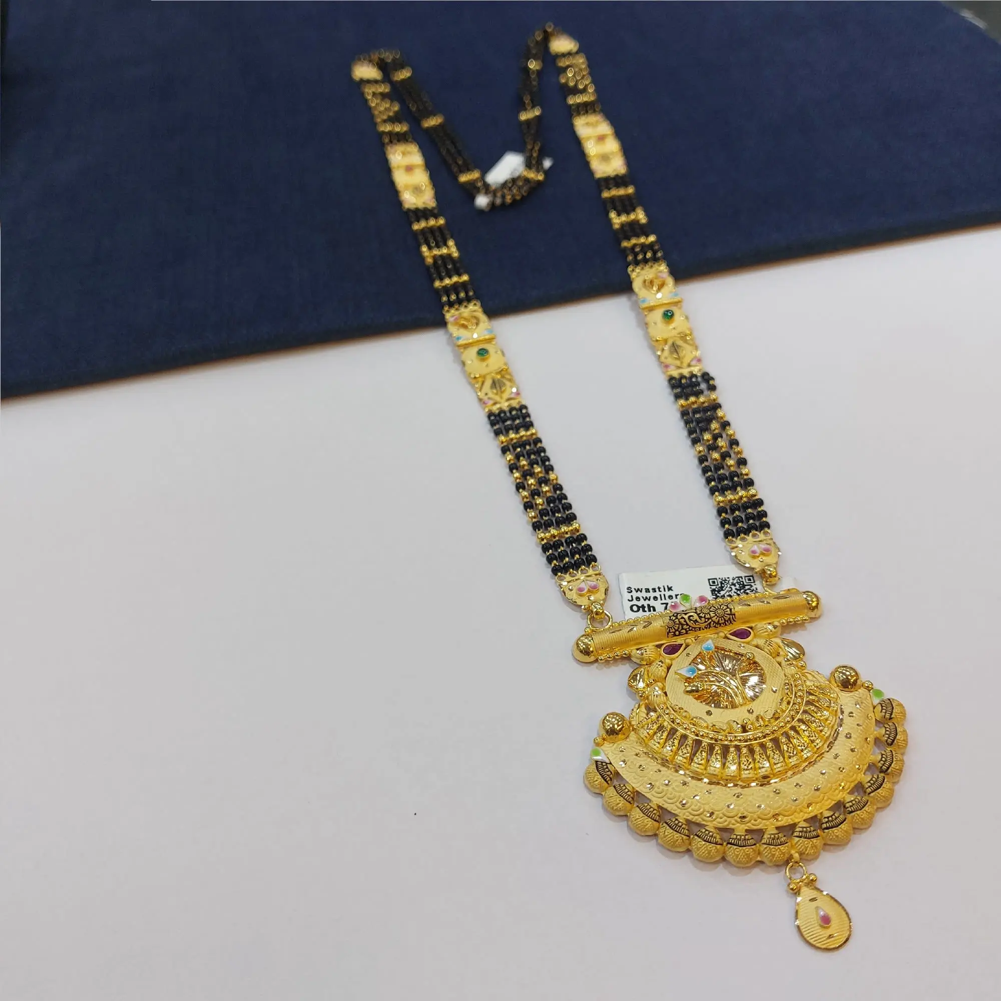 Trendy Mina Work Gold Mangalsutra