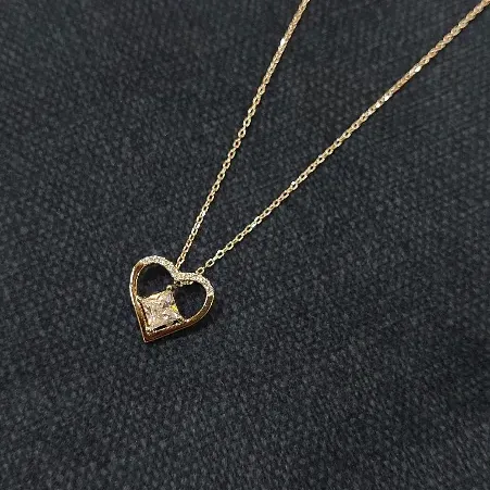 Style Heart Shape Silver Chain