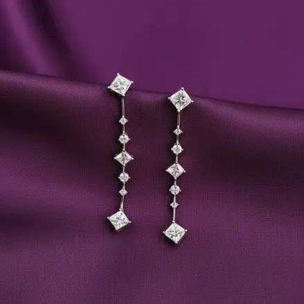 Tennis Silver Earring