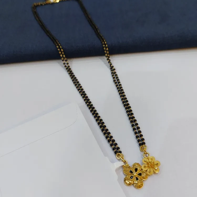 Style Gold Black Beeds Mangalsutra