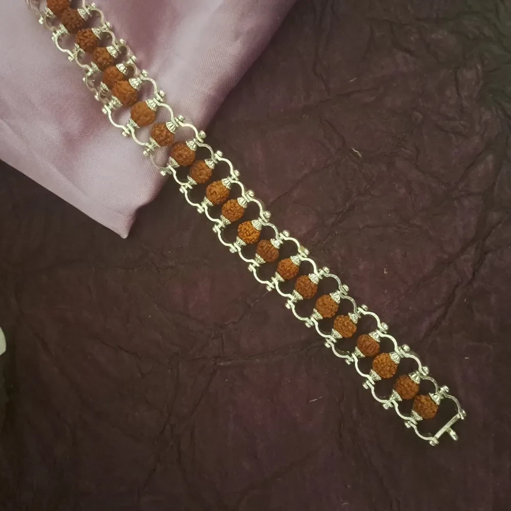 Rudraksha Silver Bracelet