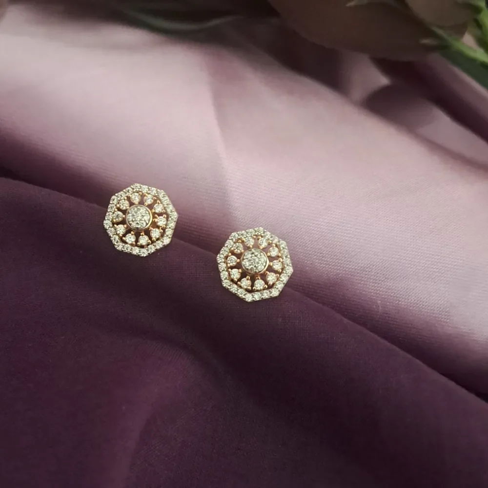 Trendy Rose Gold Earrings