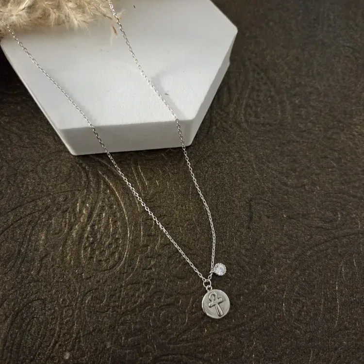 Cross Pendant Silver Necklace