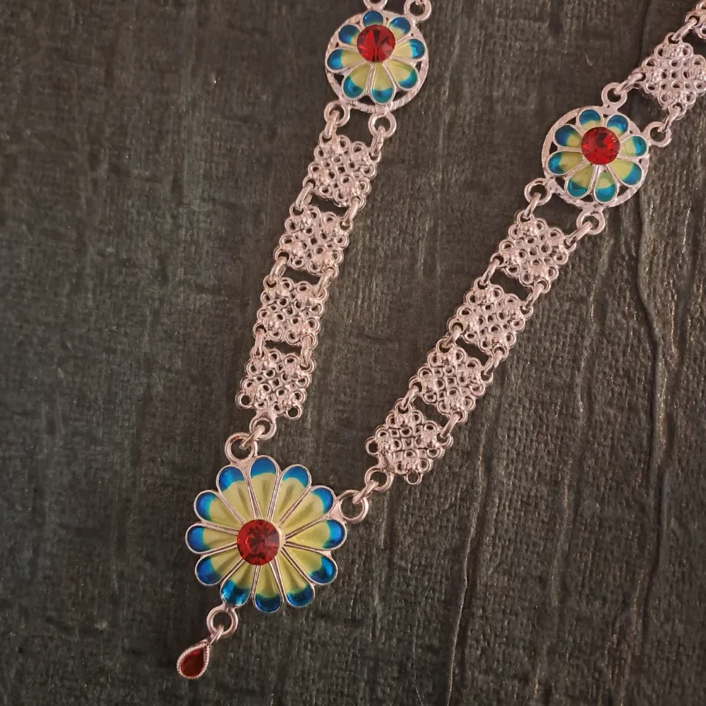 Meena Work Silver Necklace
