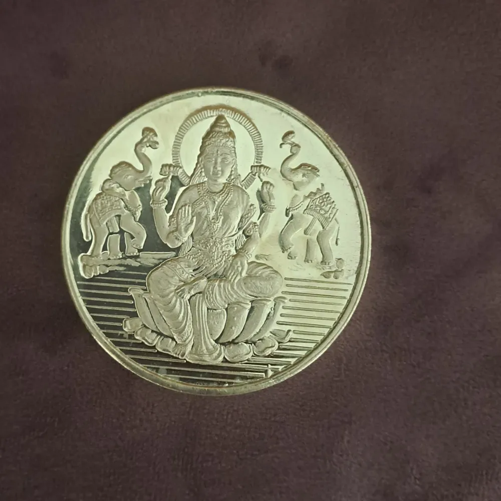 Laxmi silver coin