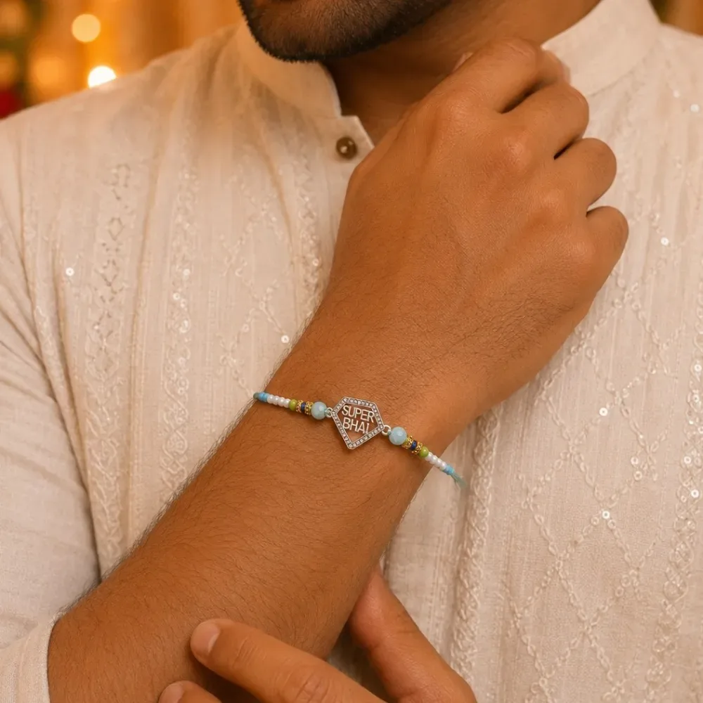 Super Bhai 925 Silver Rakhi