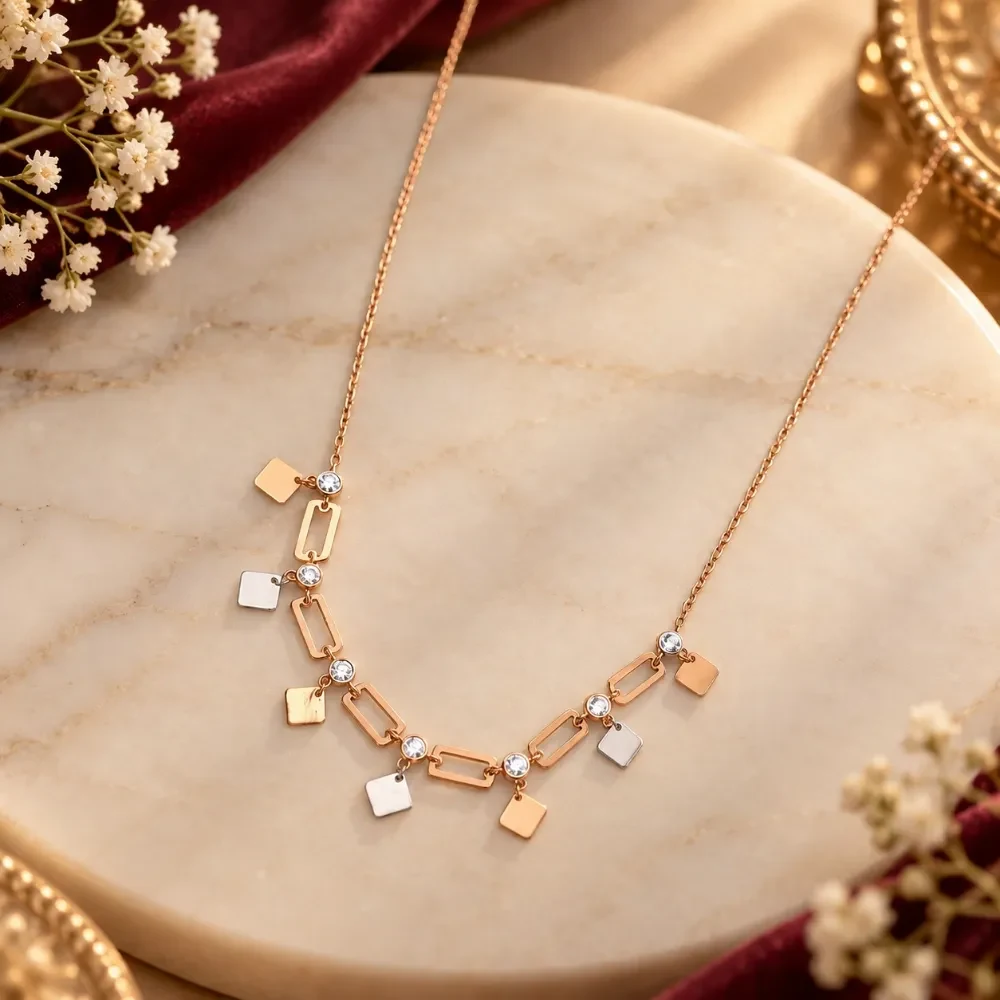 Rose Gold Charm Link Chain