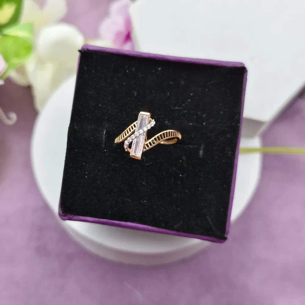 Lavender Twist Rose Gold Ring