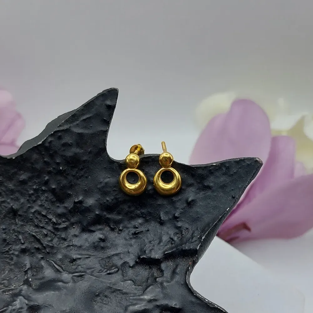 Golden Halo Drop Earrings