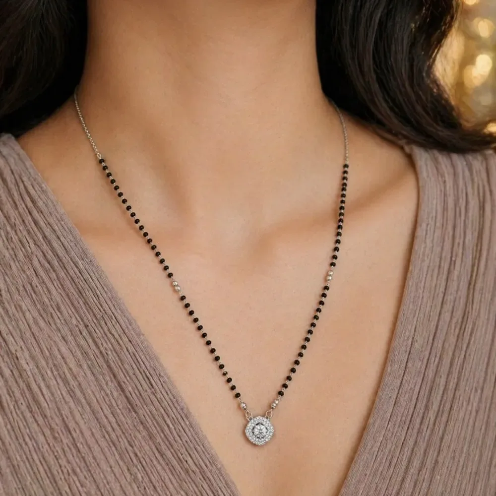 Minimalist Silver Mangalsutra