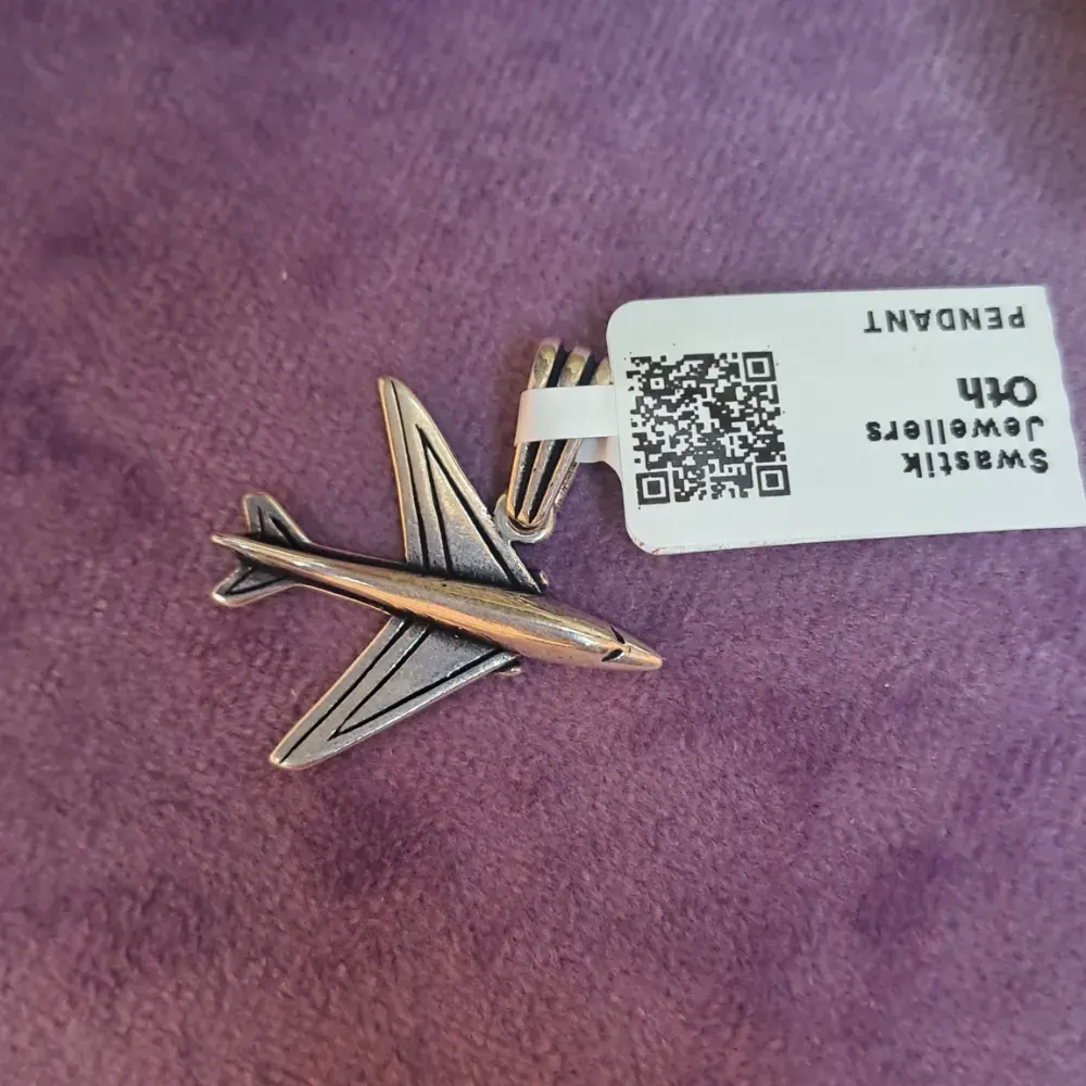 Plane Silver Pendant