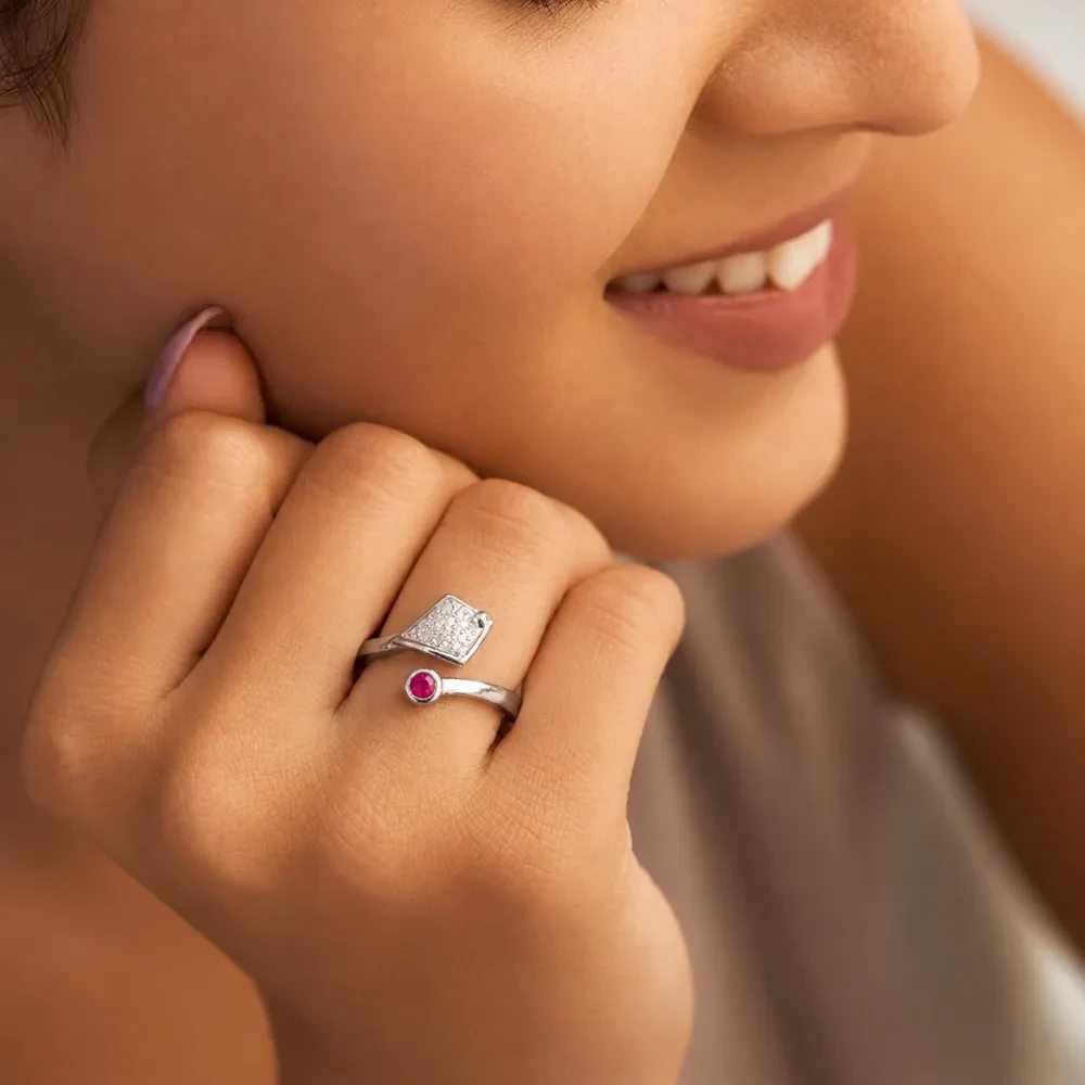 92.5 SILVER LEDIES FINGER RING