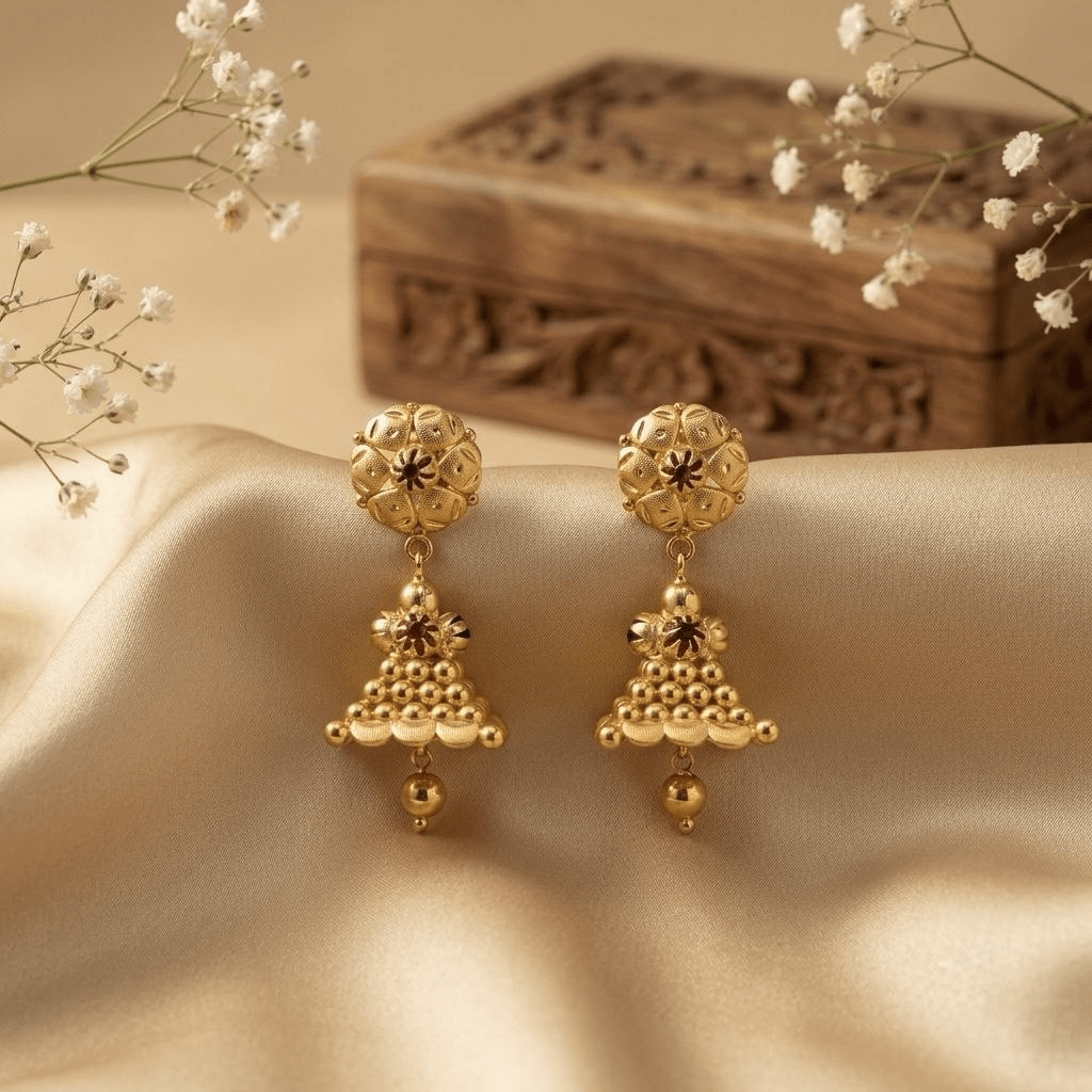 Gopuram Drops With Red Stone