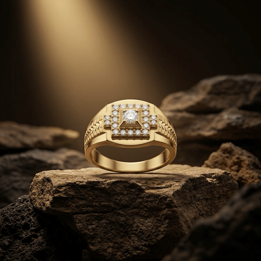 Square Stone Ring