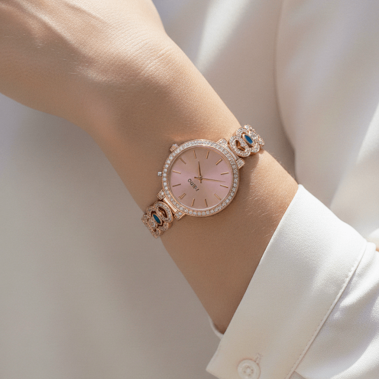 Peacock Shape Rose Gold 22K Watch