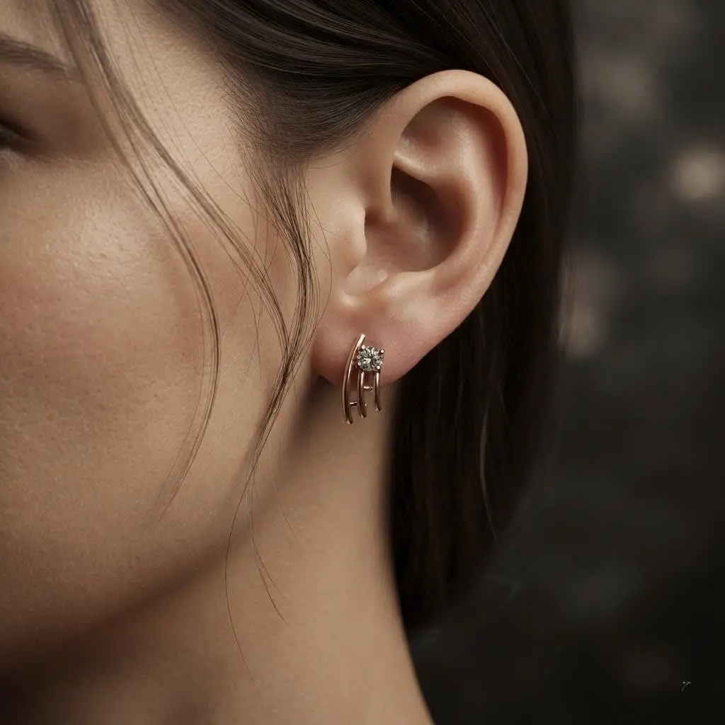 Fancy Single Diamond Studs