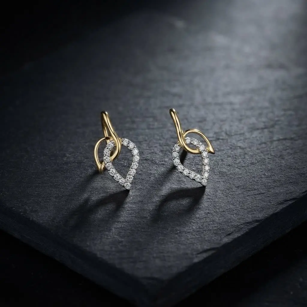 Leaf Diamond Studs
