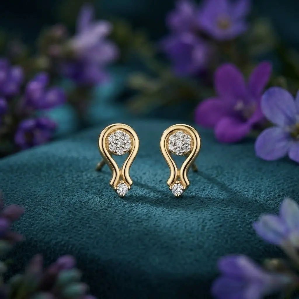 Fancy Seven Stone With Single Stone Dropped Earring